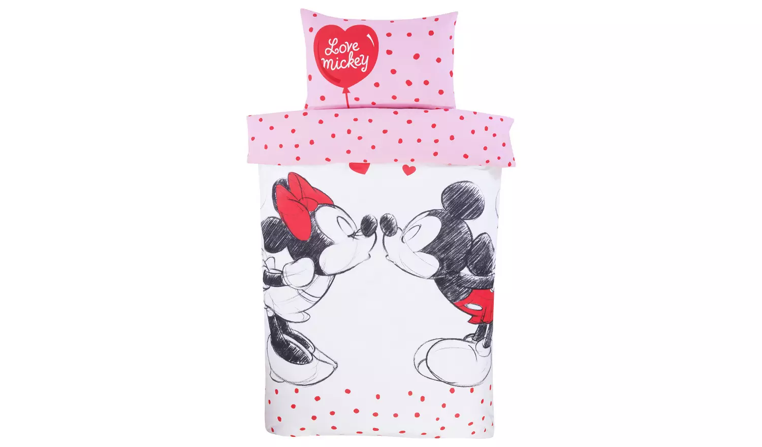 Disney Cotton Mickey & Minnie Kids Bedding Set - Single