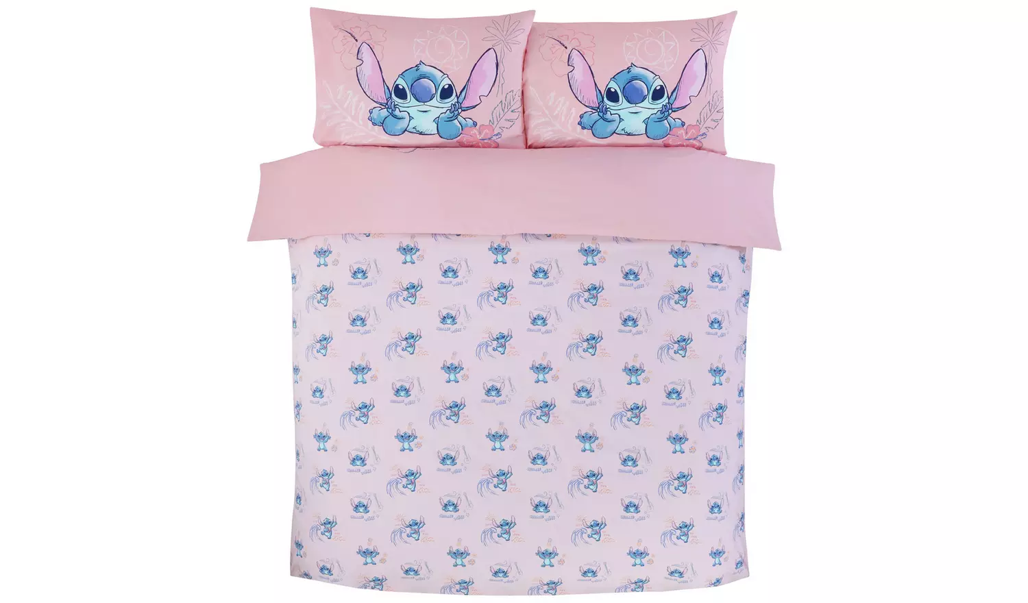 Disney Lilo & Stitch Pink Kids Bedding Set - Double