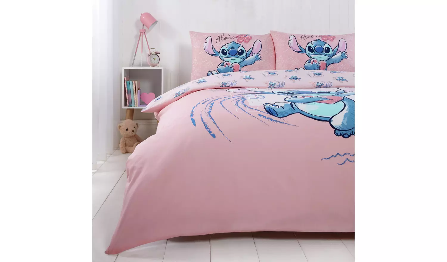 Disney Lilo & Stitch Pink Kids Bedding Set - Double
