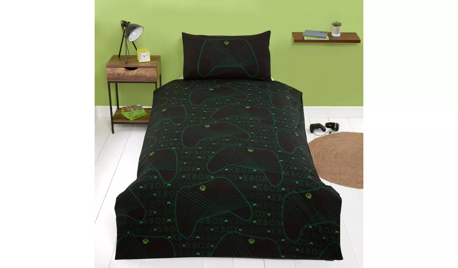 Xbox New Black Kids Bedding Set - Single