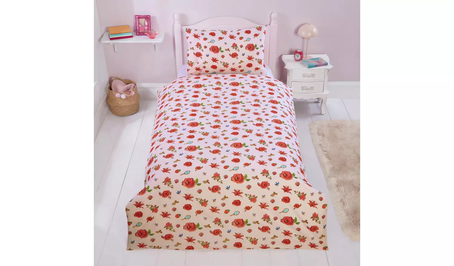 Disney Princess Pink Kids Bedding Set - Single