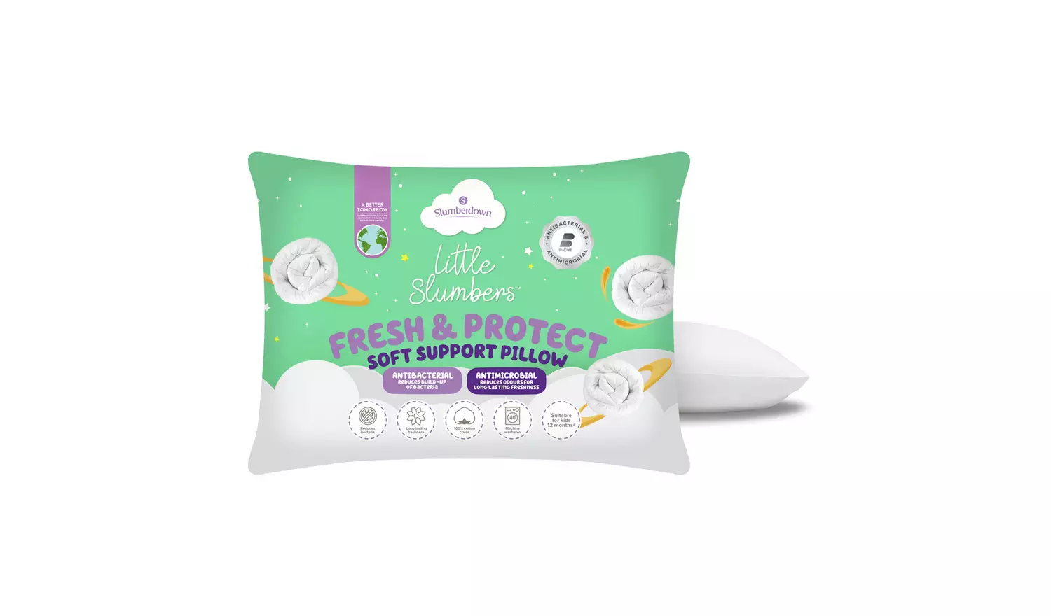 Slumberdown Little Slumbers Fresh & Protect Pillow - Cot Bed