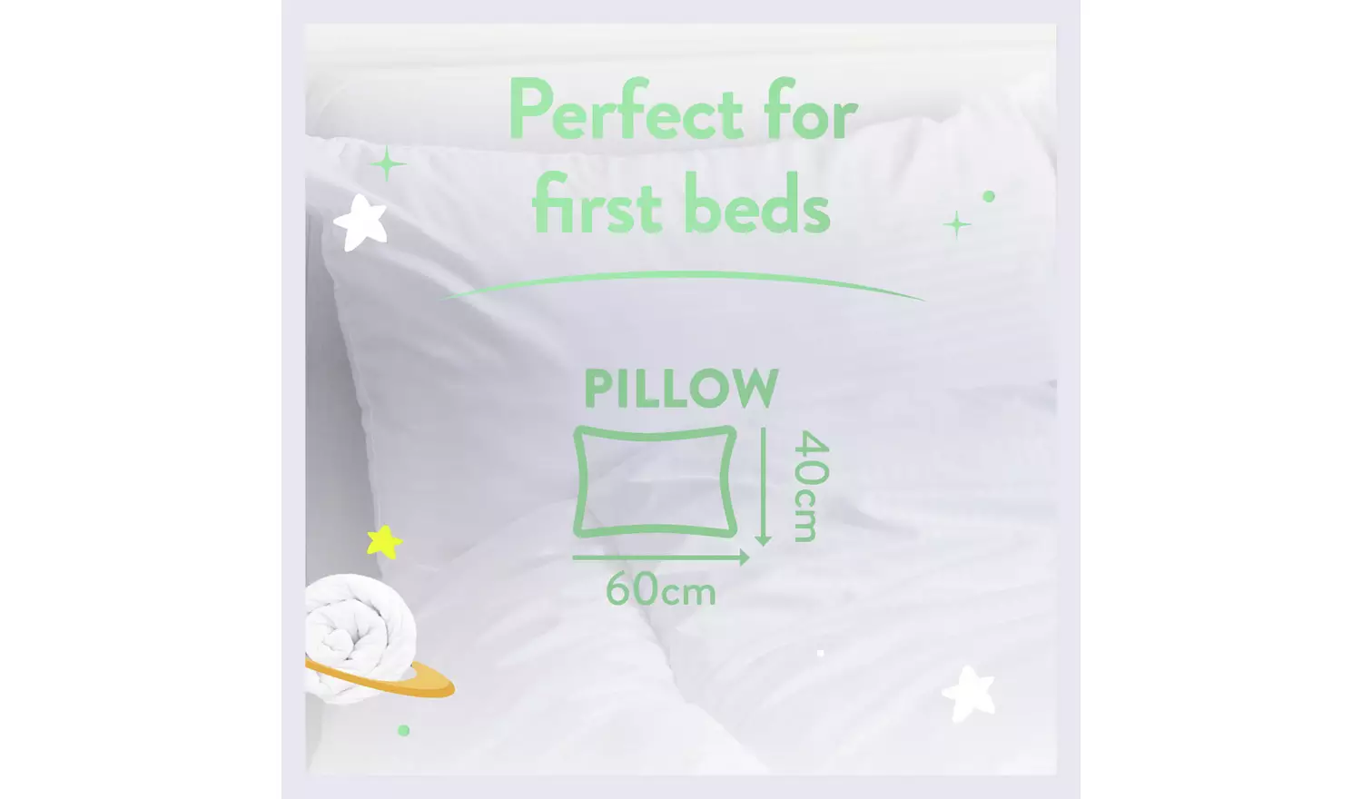 Slumberdown Little Slumbers Fresh & Protect Pillow - Cot Bed
