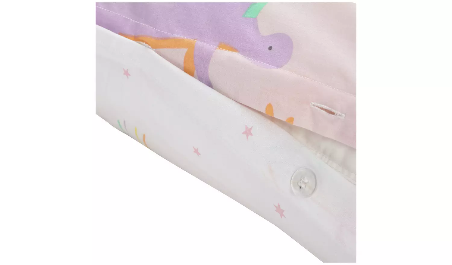 Habitat Unicorn and Dino Print Pink Kids Bedding Set-Single
