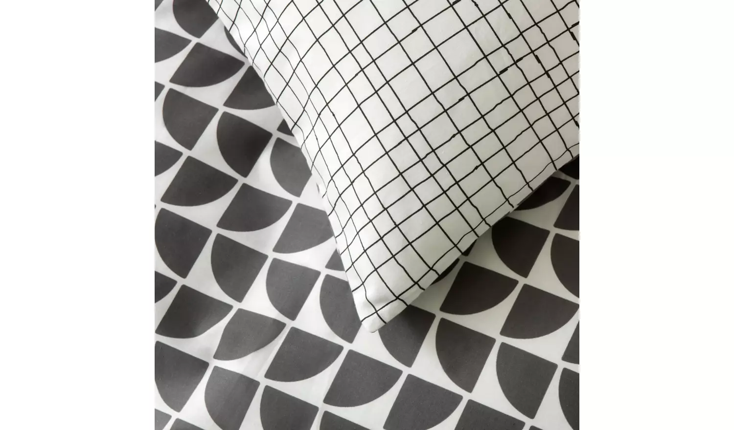Habitat Kids Monochrome Geo Grey Bedding Set - Single