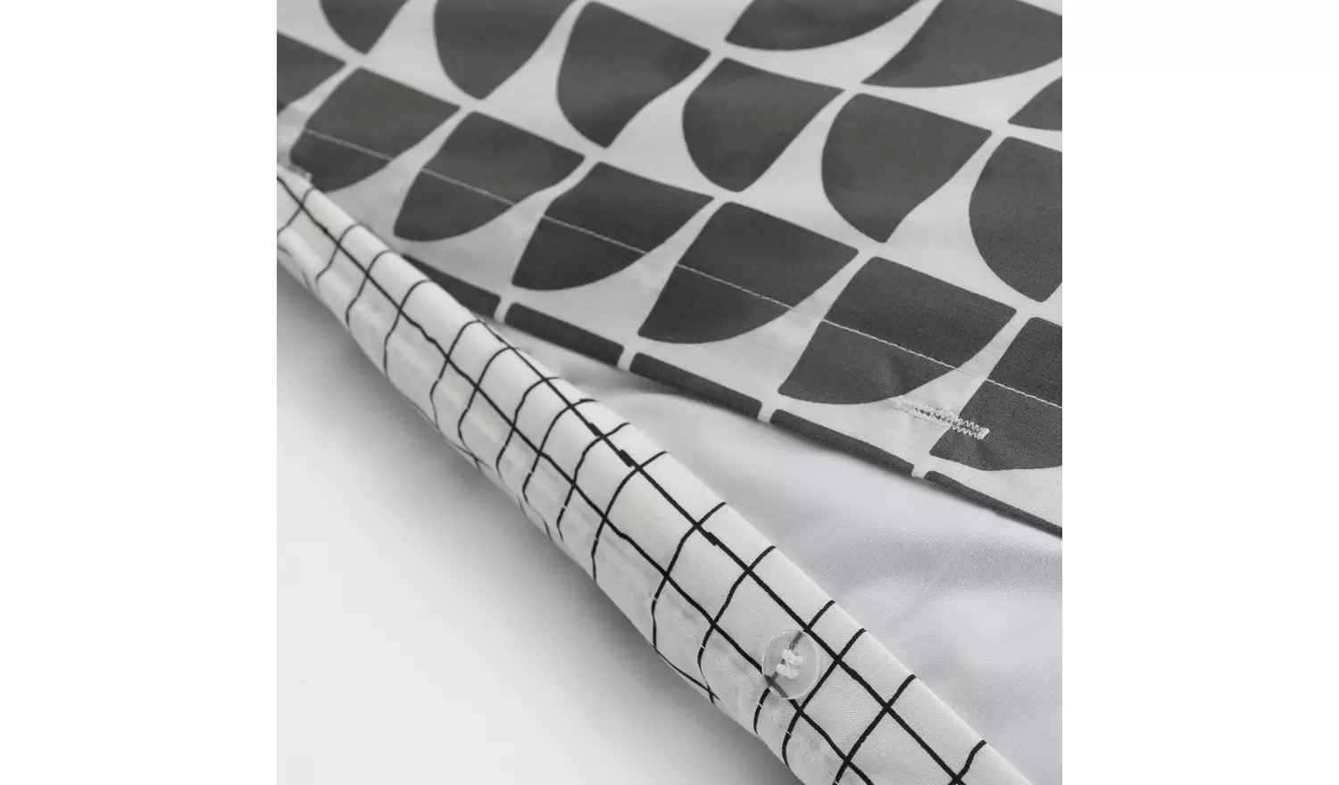 Habitat Kids Monochrome Geo Grey Bedding Set - Single