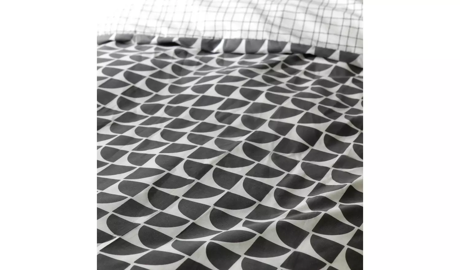 Habitat Kids Monochrome Geo Grey Bedding Set - Single