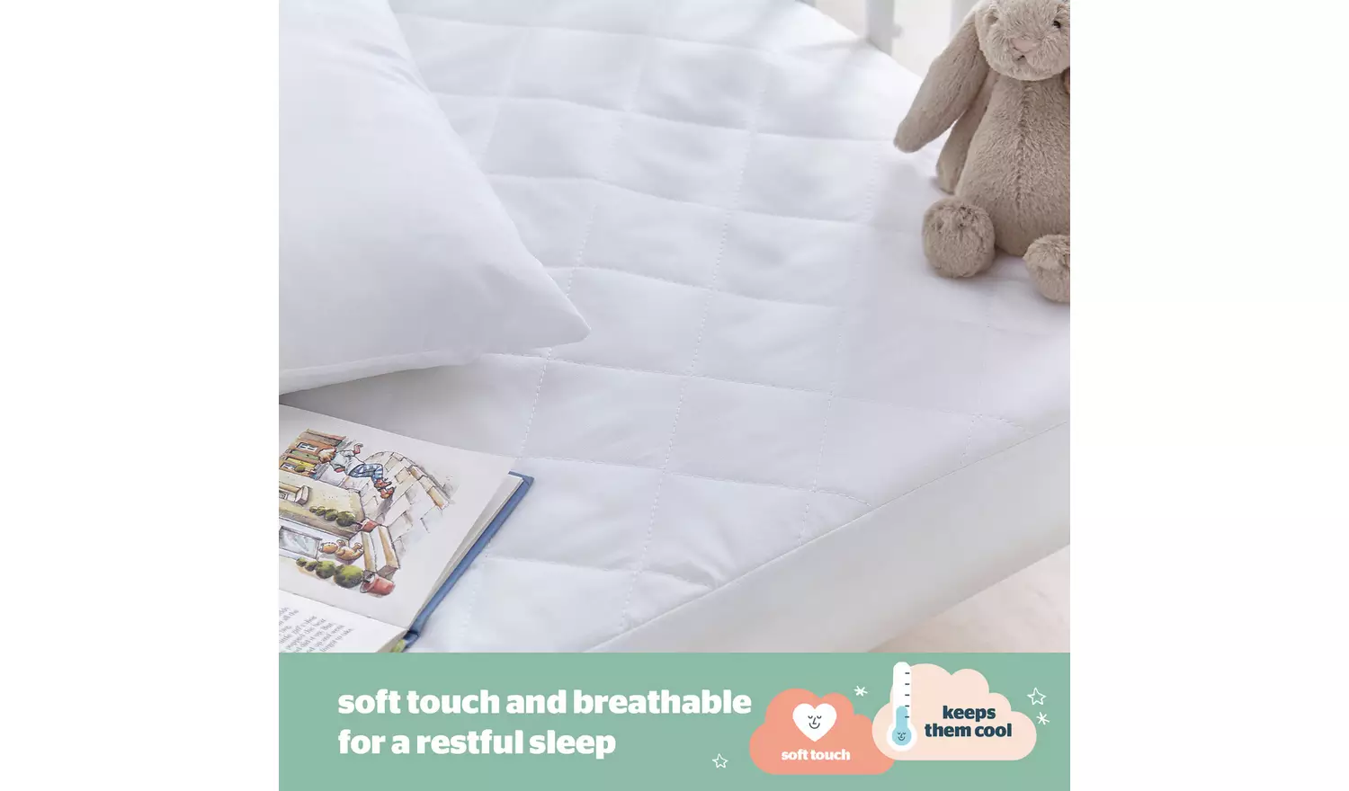Silentnight Quilted Waterproof Mattress Protector - Toddler