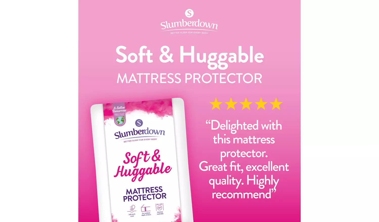 Slumberdown Soft and Huggable Mattress Protector - Single