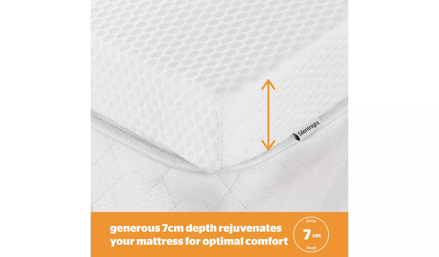 Silentnight Impress Memory Foam 7cmMattress Topper-Superking