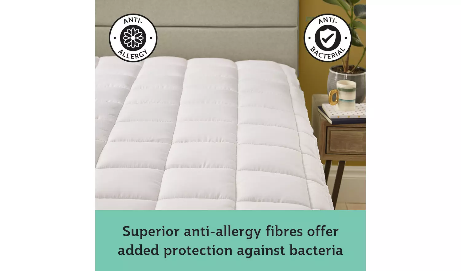 Sealy Anti Allergy Hollowfibre Mattress Topper - Double