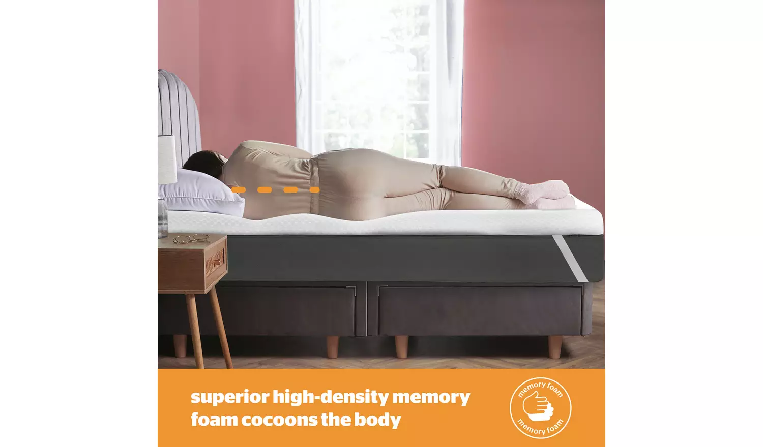 Silentnight 2.5cm Memory Foam Mattress Topper - Single