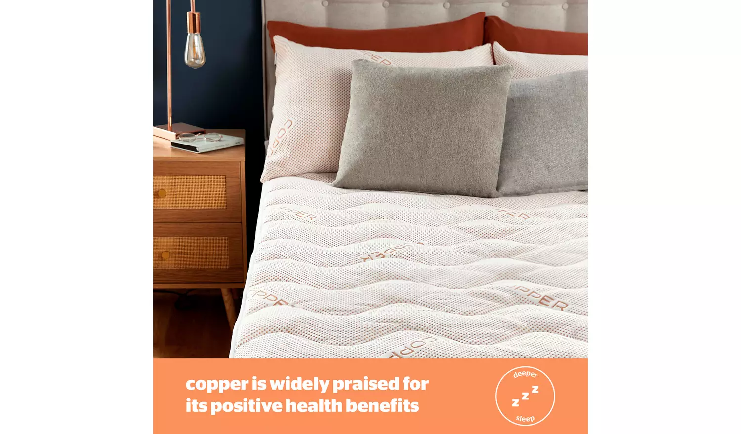 Silentnight Wellbeing Copper Infused Mattress Topper- Single