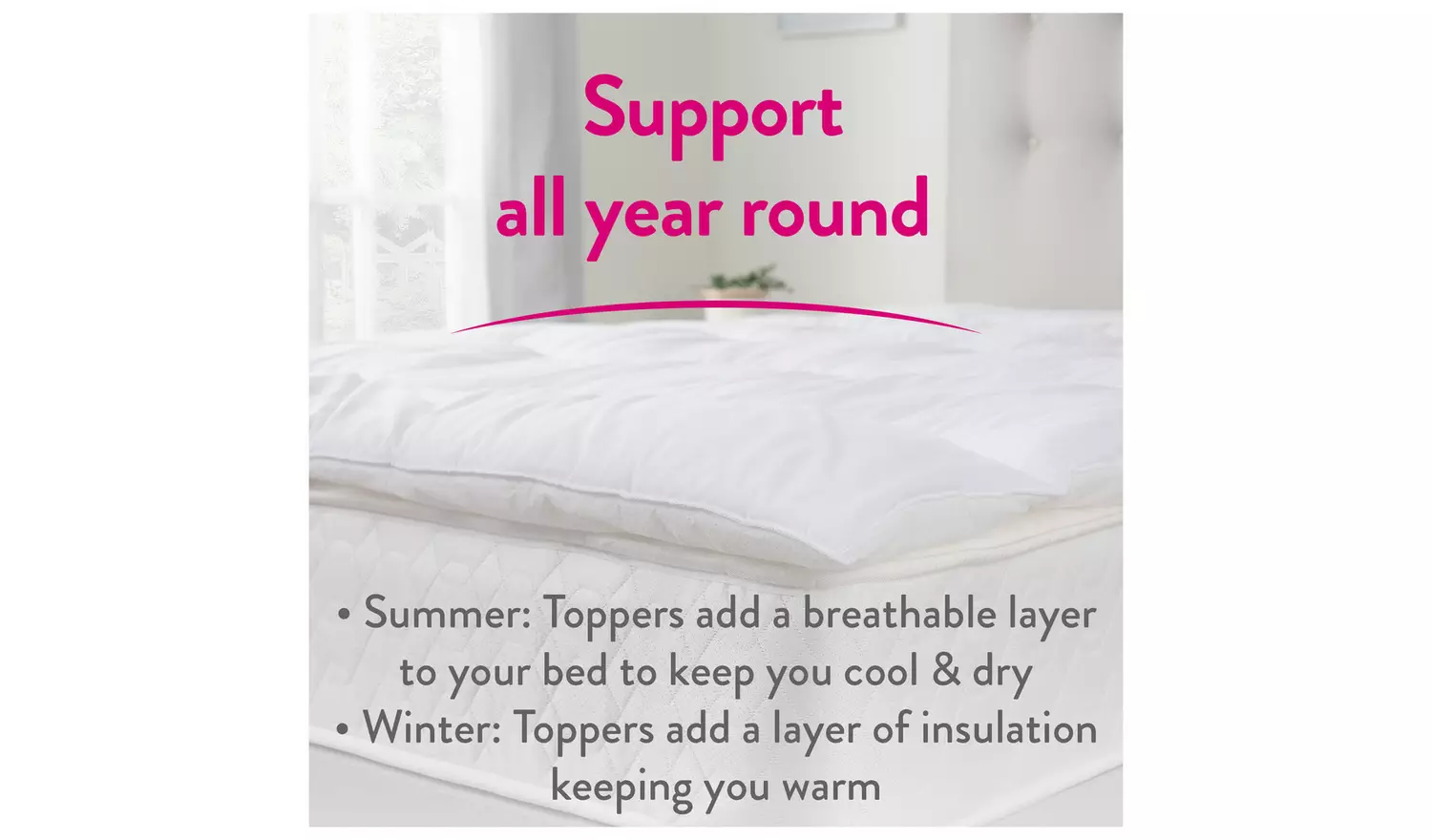Slumberdown Soft & Huggable Mattress Topper - Kingsize