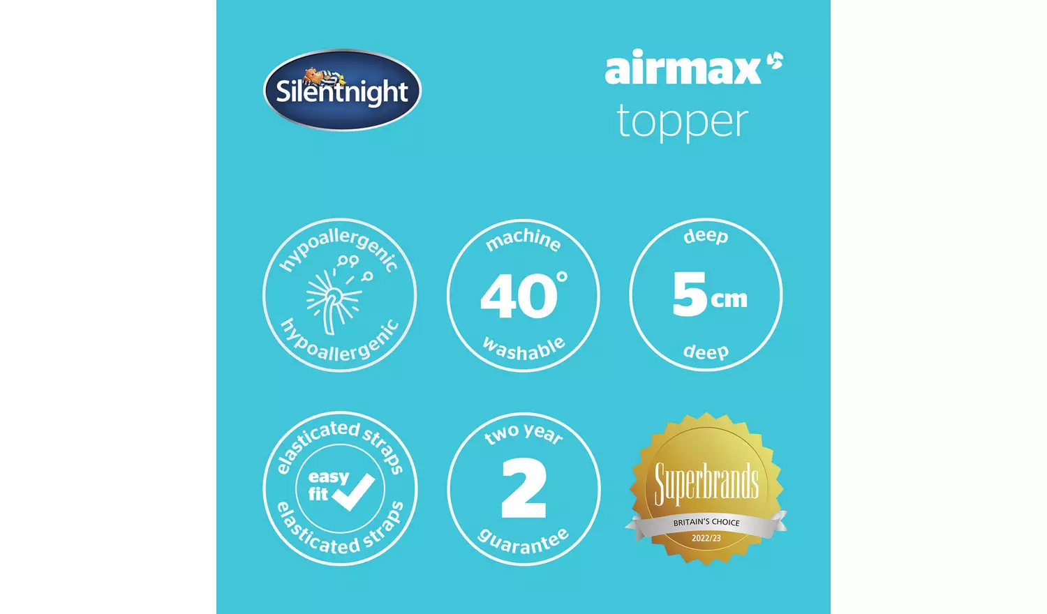 Silentnight Airmax Mattress Topper - Double