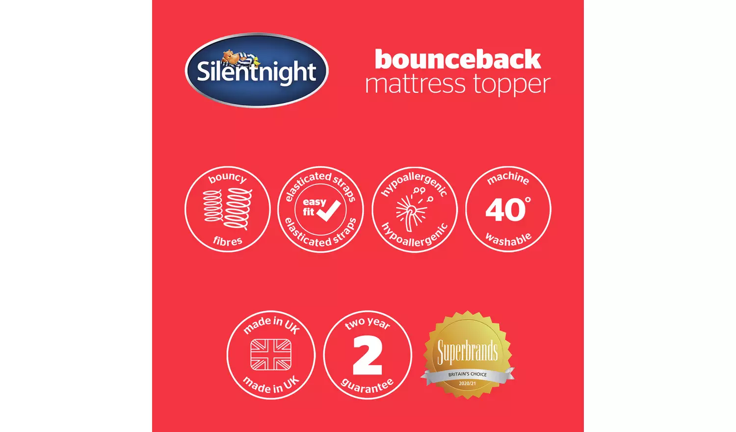 Silentnight Bounceback Mattress Topper - Double