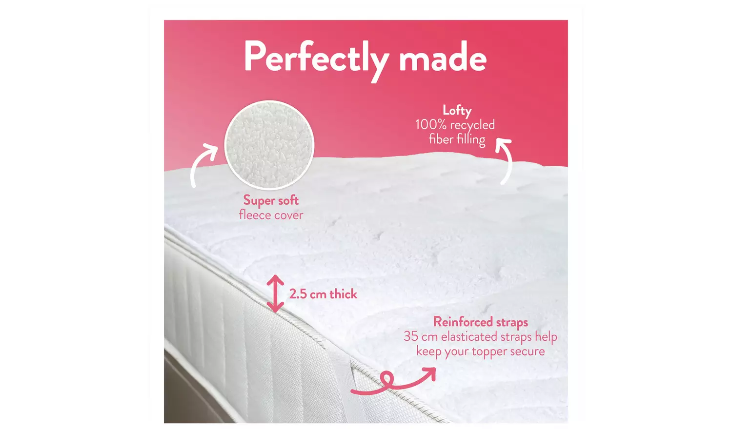Slumberdown Thermal Nights Fleece Mattress Topper - Single