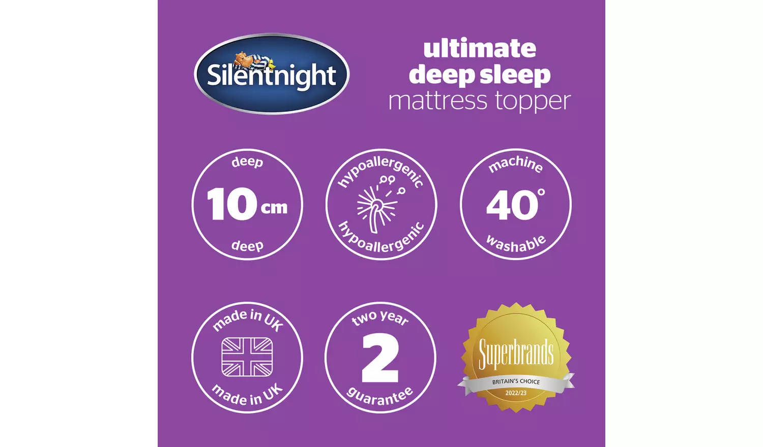 Silentnight Deep Sleep Ultimate 1000 Mattress Topper - SK