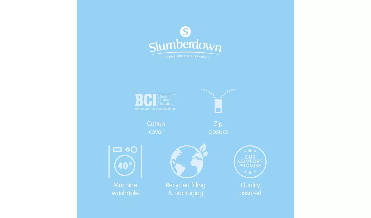 Slumberdown Cotton Comfort Pillow Protectors - Pack of 2