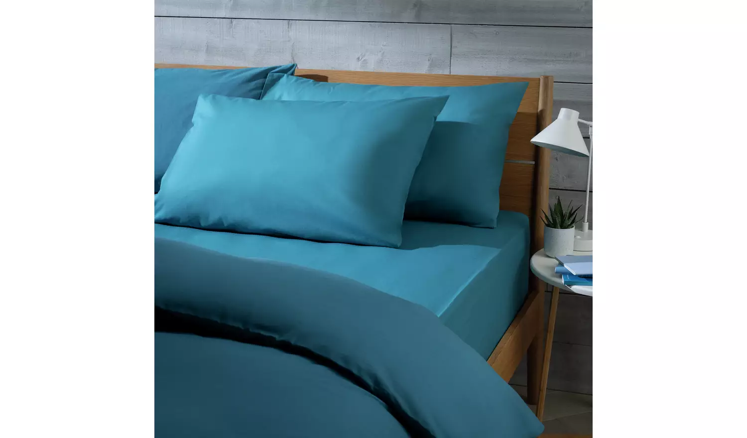 Habitat Cotton Rich 180 TC Standard Pillowcase Pair - Petrol