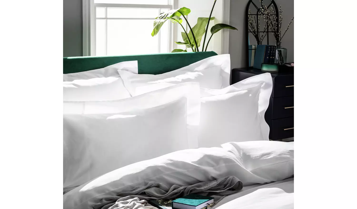 Habitat Egyptian Cotton 400TC Oxford Pillowcase Pair - White