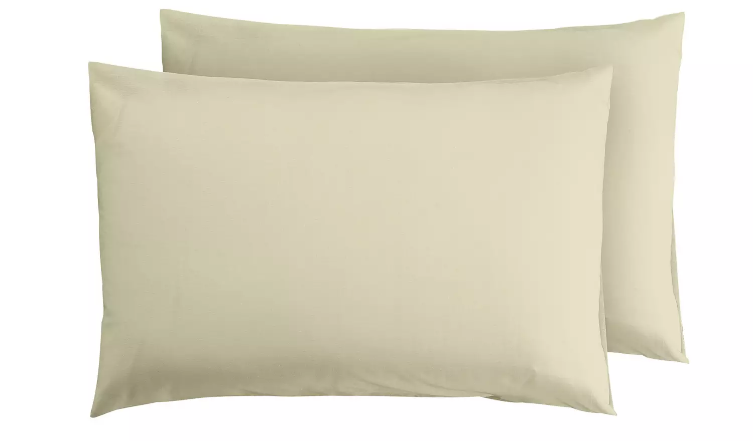 Argos Home Plain Standard Pillowcase Pair - Cream
