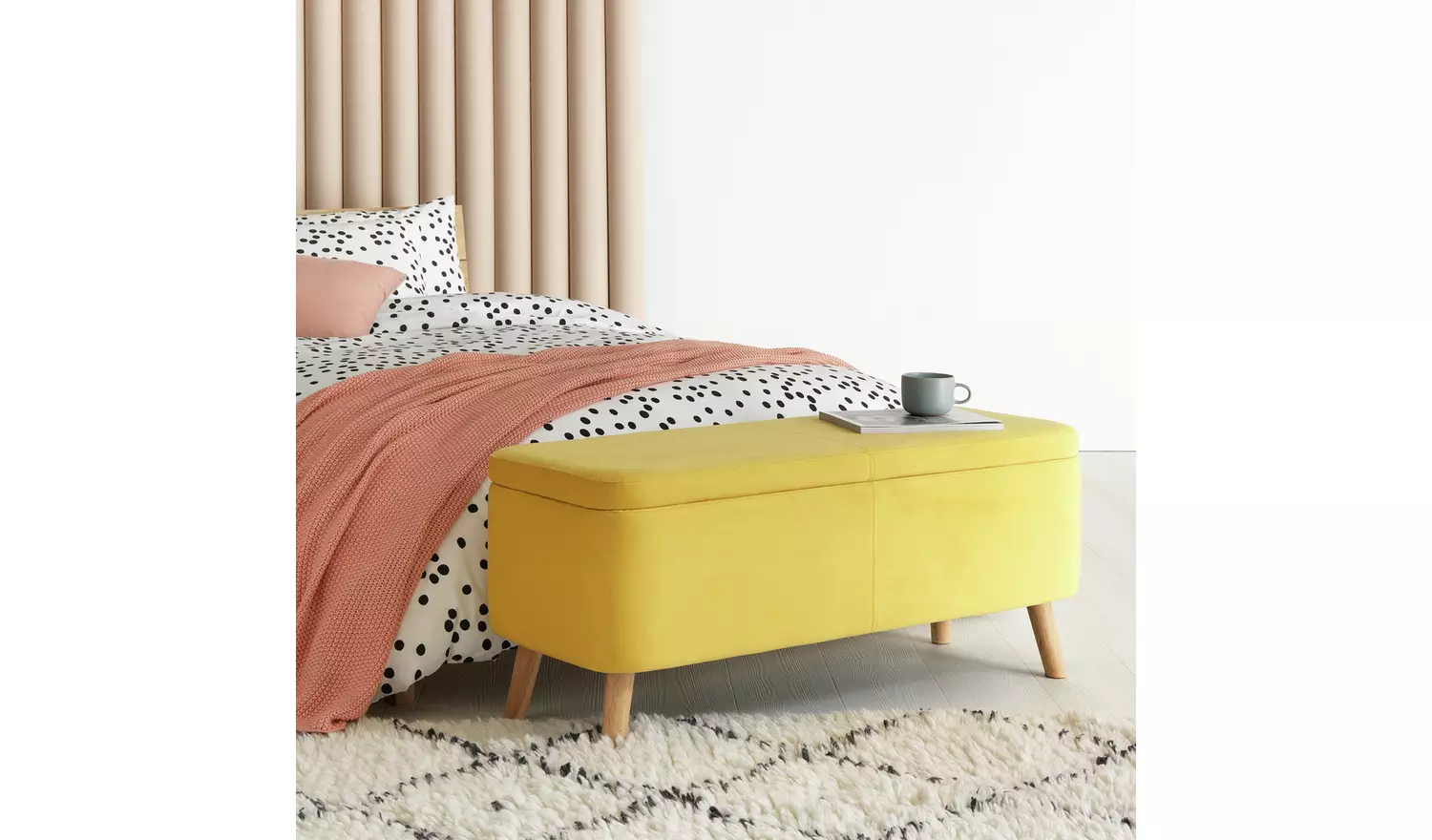 Habitat Penny Cotton Standard Pillowcase Pair - Black