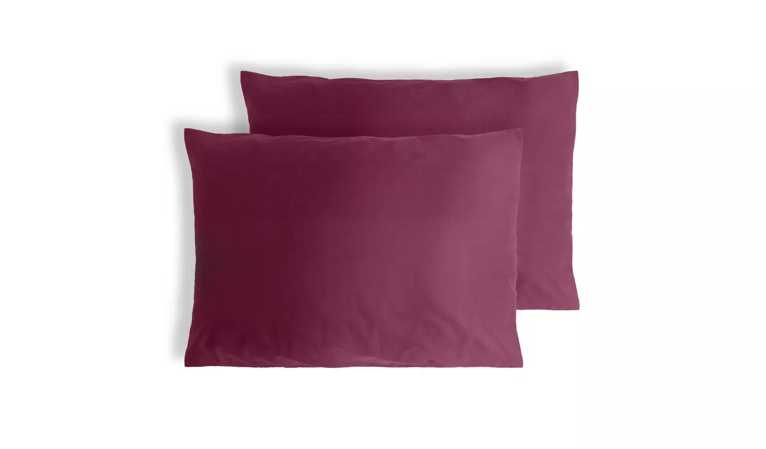 Habitat Cotton Rich 180 TC Plain Pillowcase Pair - Berry