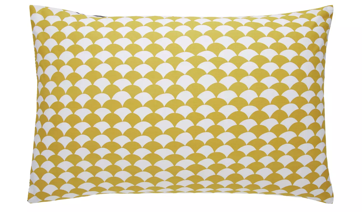 Habitat Scallop Cotton Standard Pillowcase Pair - Mustard