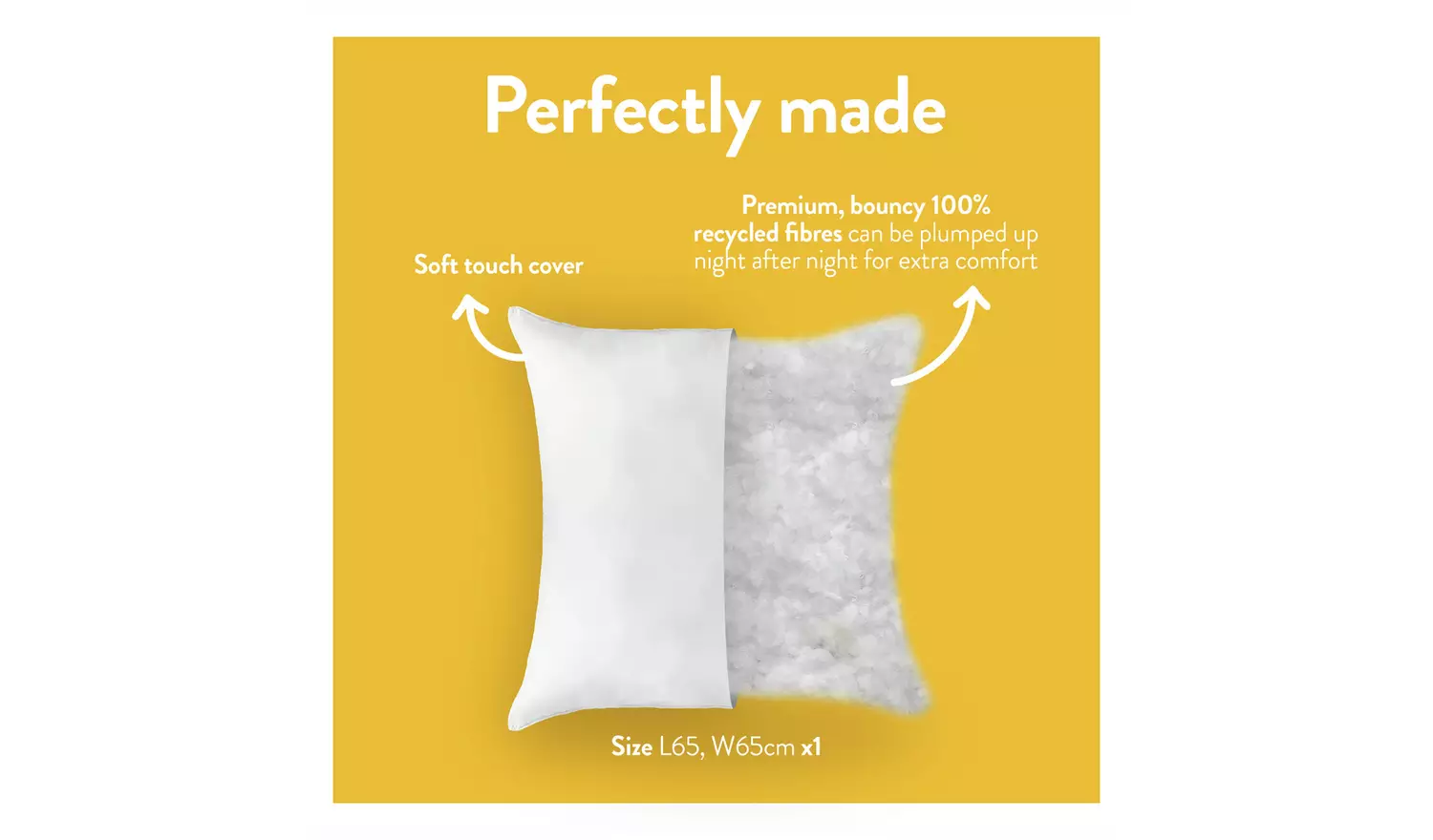 Slumberdown Continental Square Medium Pillow