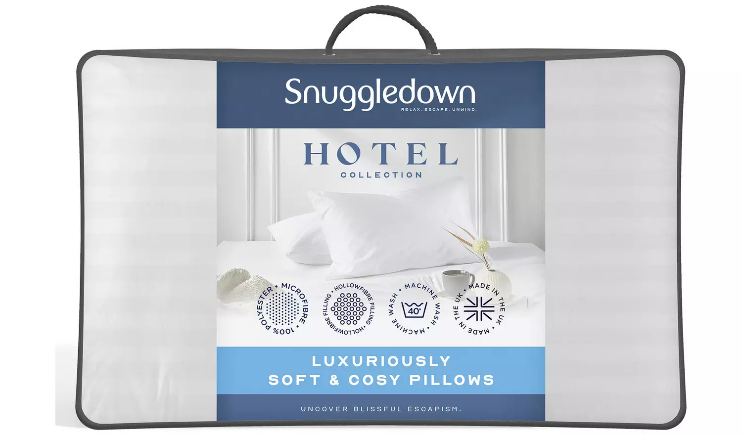 Snuggledown Luxurious Hotel Medium Pillow - 2 Pack