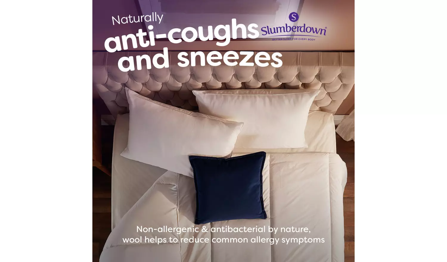 Slumberdown Wonderful Wool Medium Support Pillow - Single