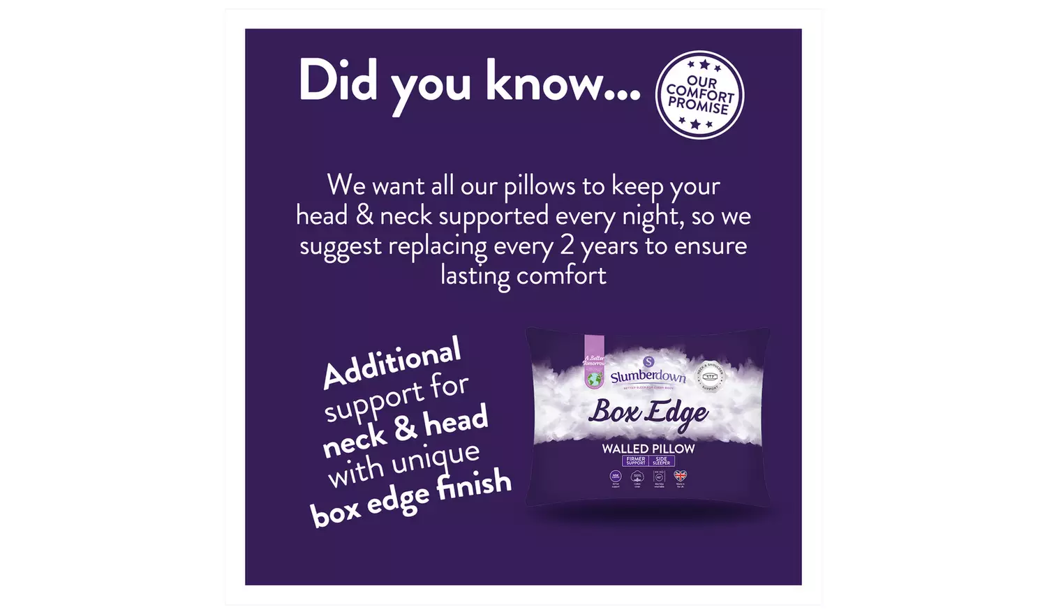 Slumberdown Box Edge Firm Pillow