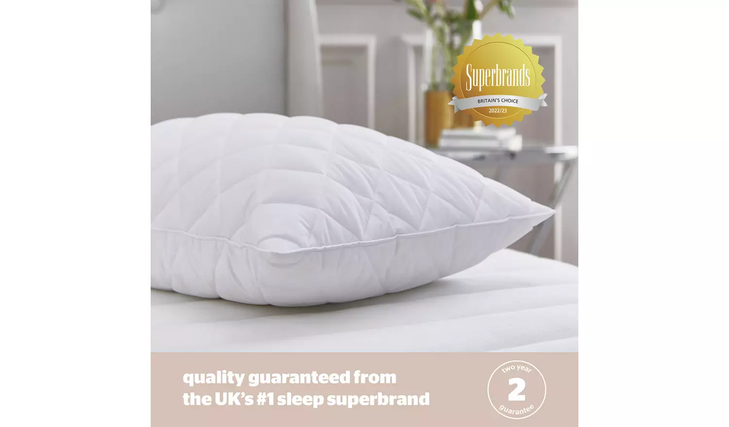 Silentnight Luxury Quilted Duck Feather Medium Pillow