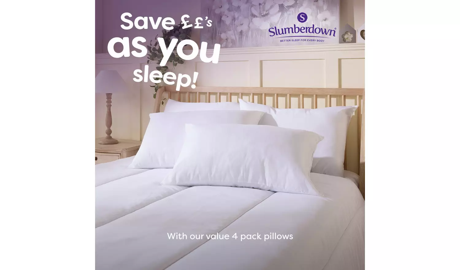 Slumberdown Support Firm Pillow - 2 Pack