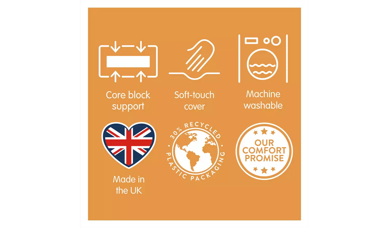 Slumberdown Support Firm Pillow - 2 Pack