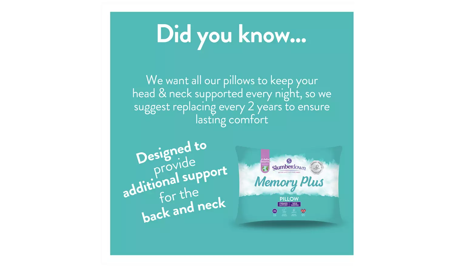 Slumberdown Memory Plus Firm Pillow