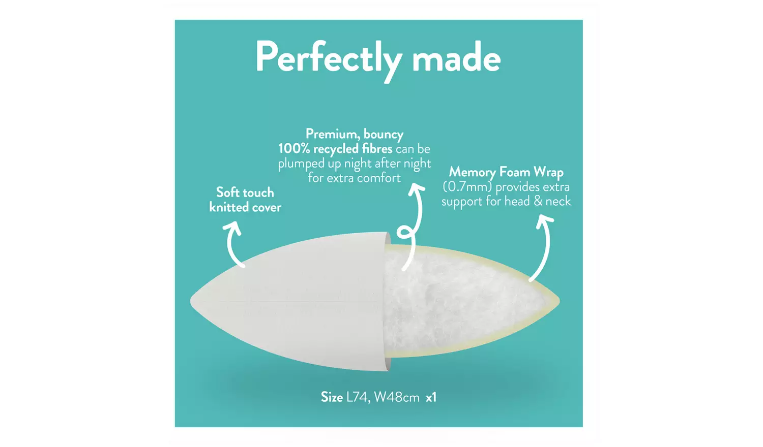 Slumberdown Memory Plus Firm Pillow