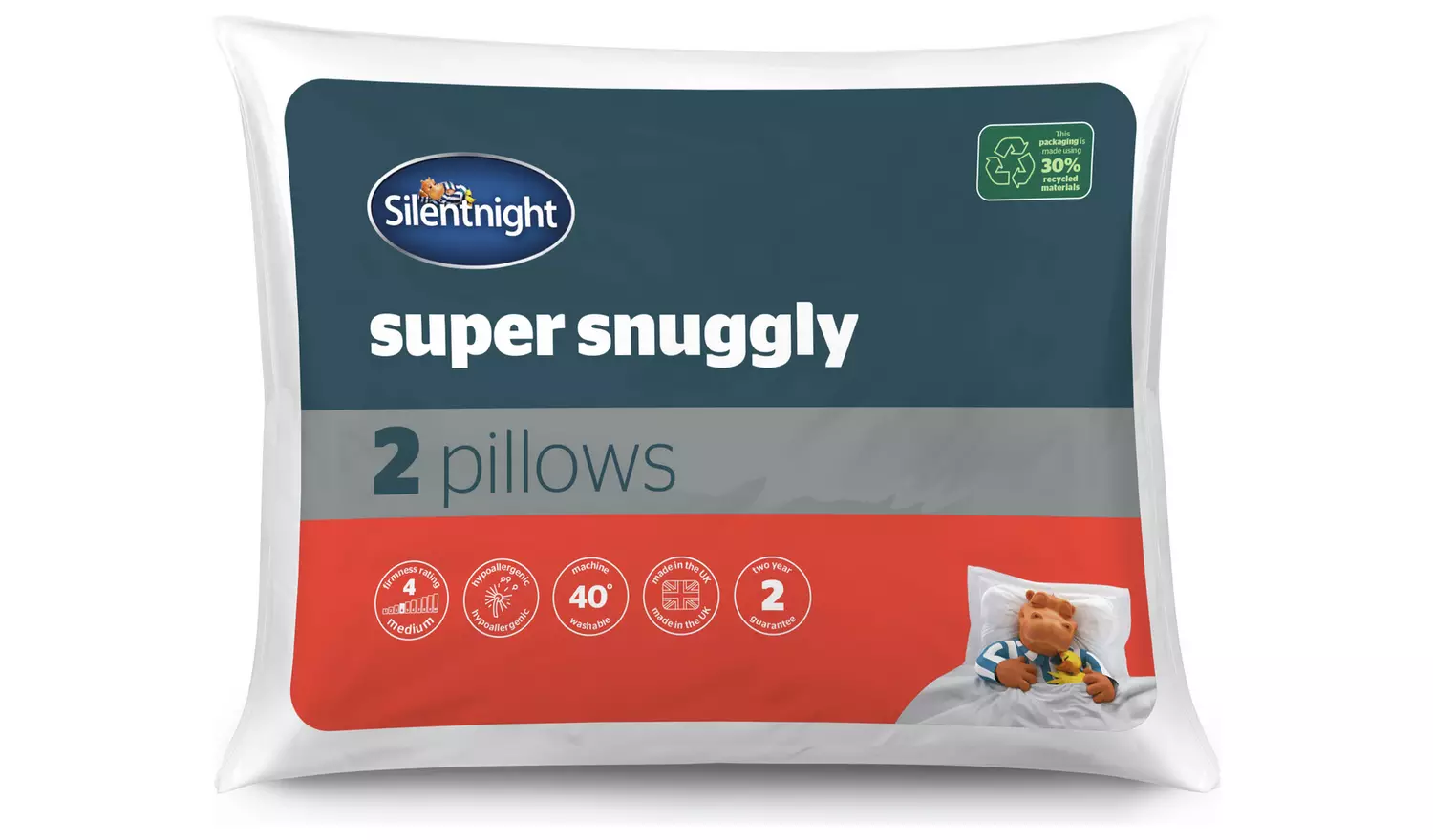 Silentnight Super Snuggly Medium Pillow - 2 Pack