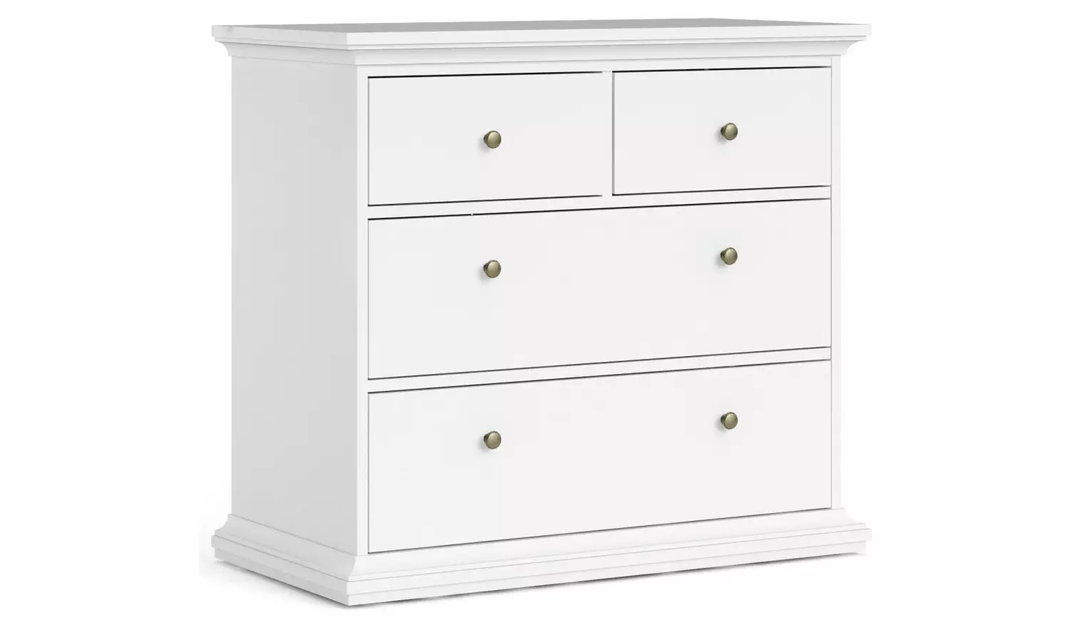 Tvilum Paris 3 Piece 2 Door Wardrobe Set - White