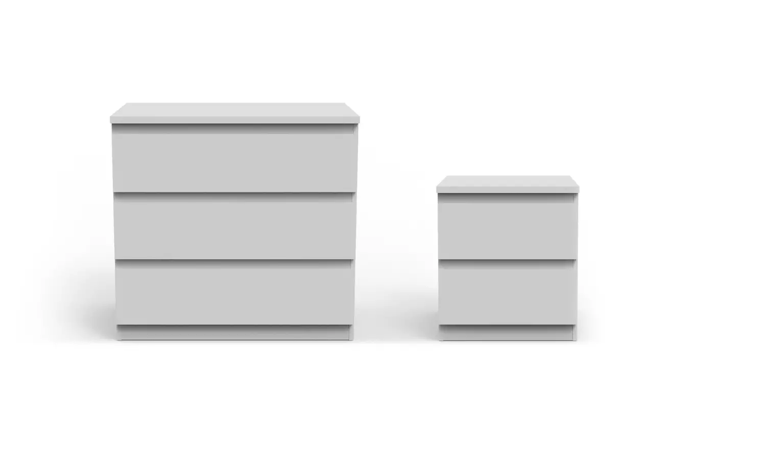 Argos Home Jenson Bedside & 3 Drawer Chest Set - Matte White