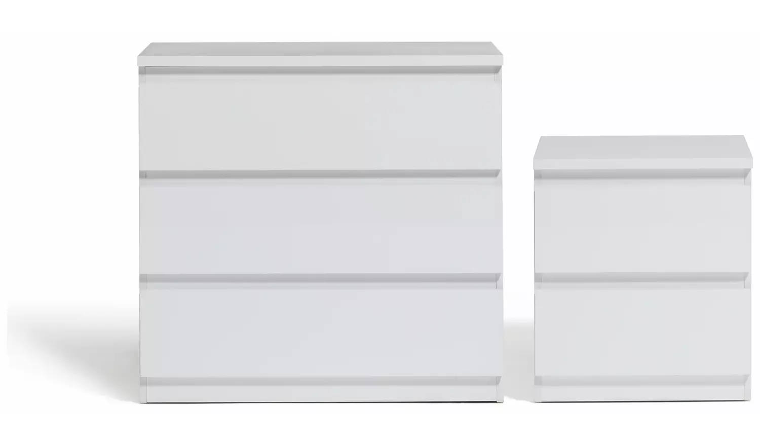 Argos Home Jenson Bedside & 3 Drawer Chest Set - Matte White
