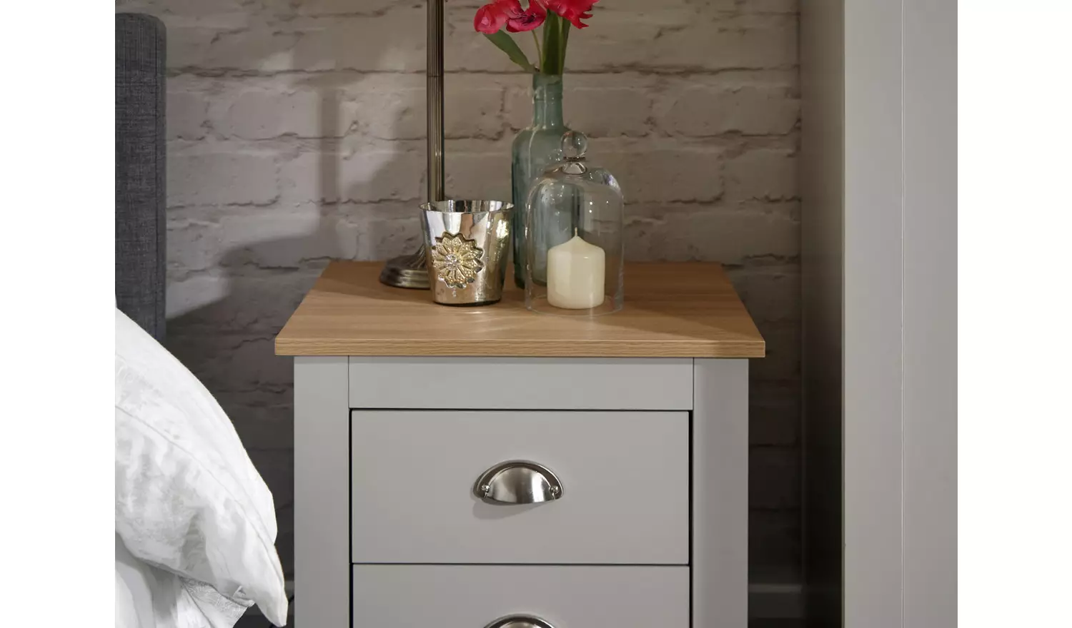 GFW Lancaster 4 Piece 3 Door Wardrobe Set - Grey