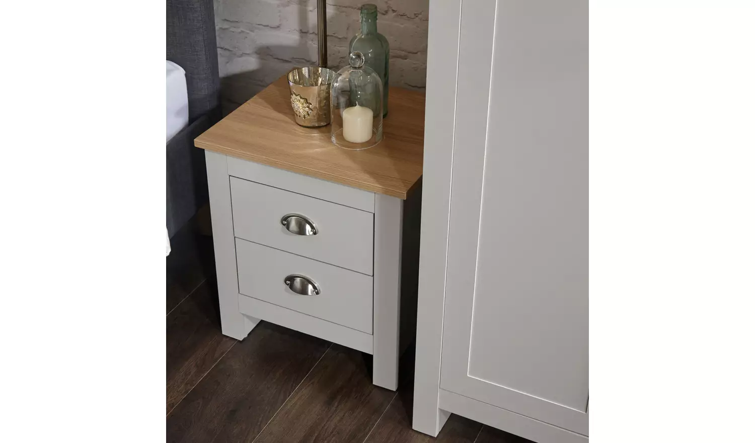 GFW Lancaster 4 Piece 3 Door Wardrobe Set - Grey