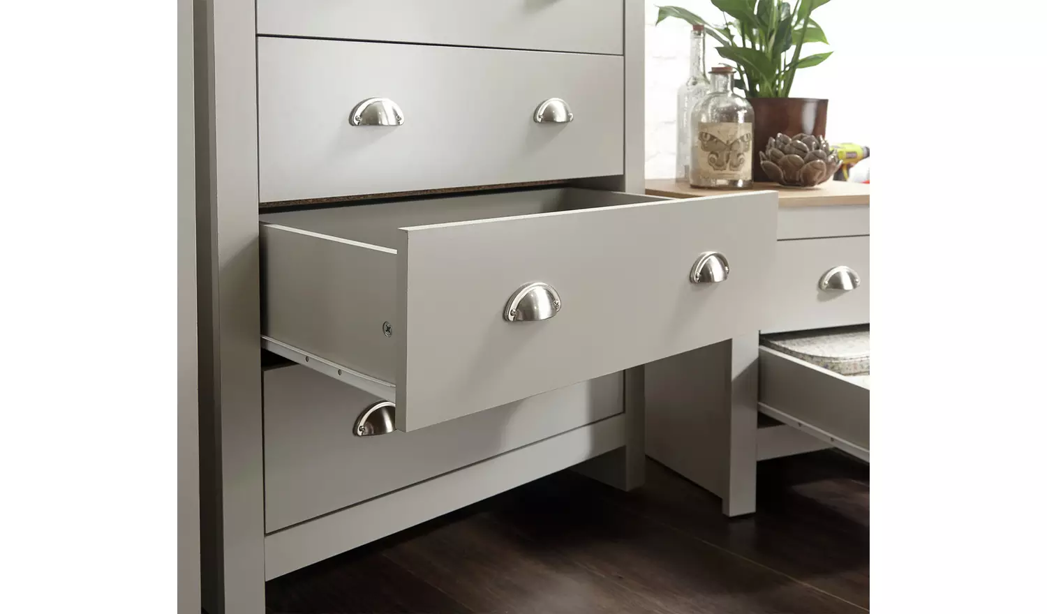 GFW Lancaster 3 Piece 2 Door Wardrobe Set - Grey & Oak