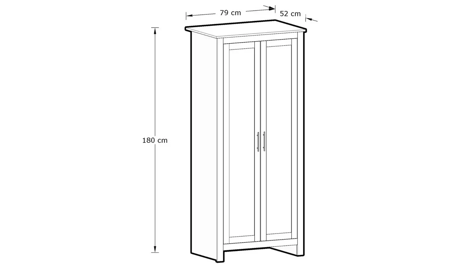 GFW Lancaster 3 Piece 2 Door Wardrobe Set - Sage
