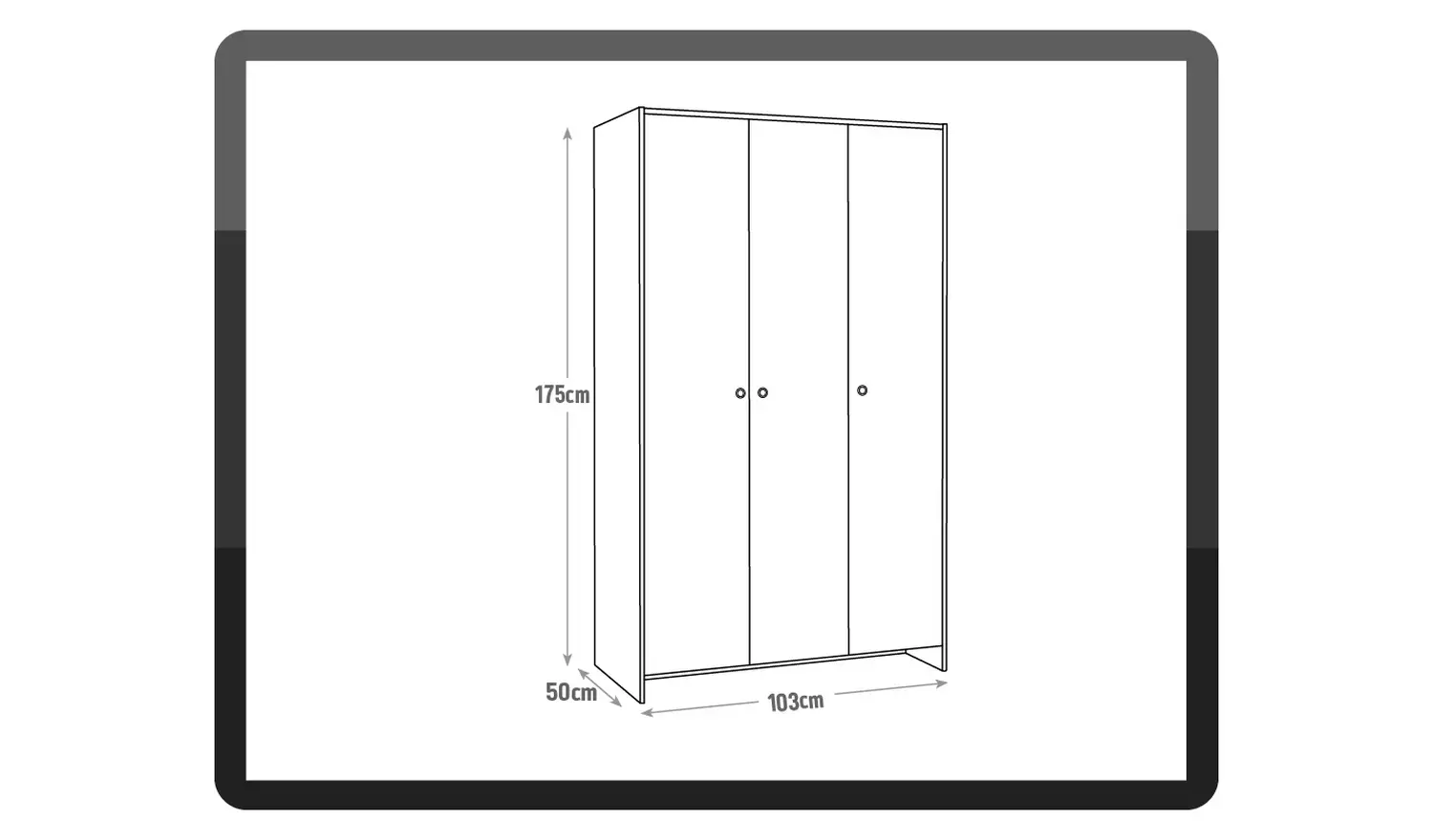 Argos Home Seville 3 Piece 3 Door Wardrobe Set - Oak Effect