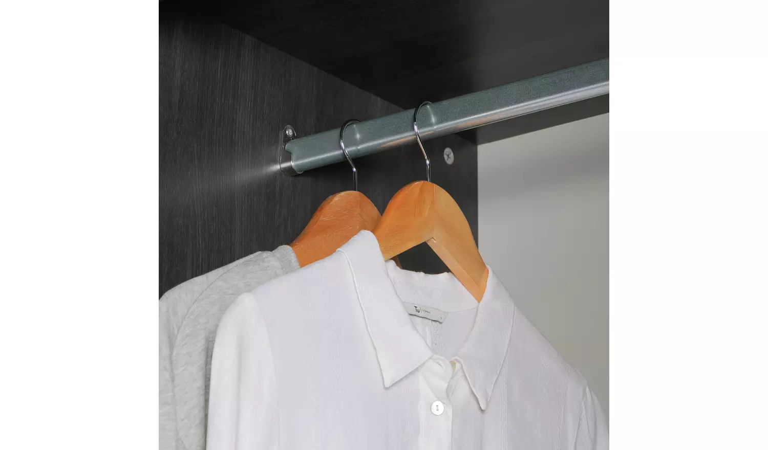 Argos Home Jenson 2 Piece 2 Door Wardrobe Set- Black Brown