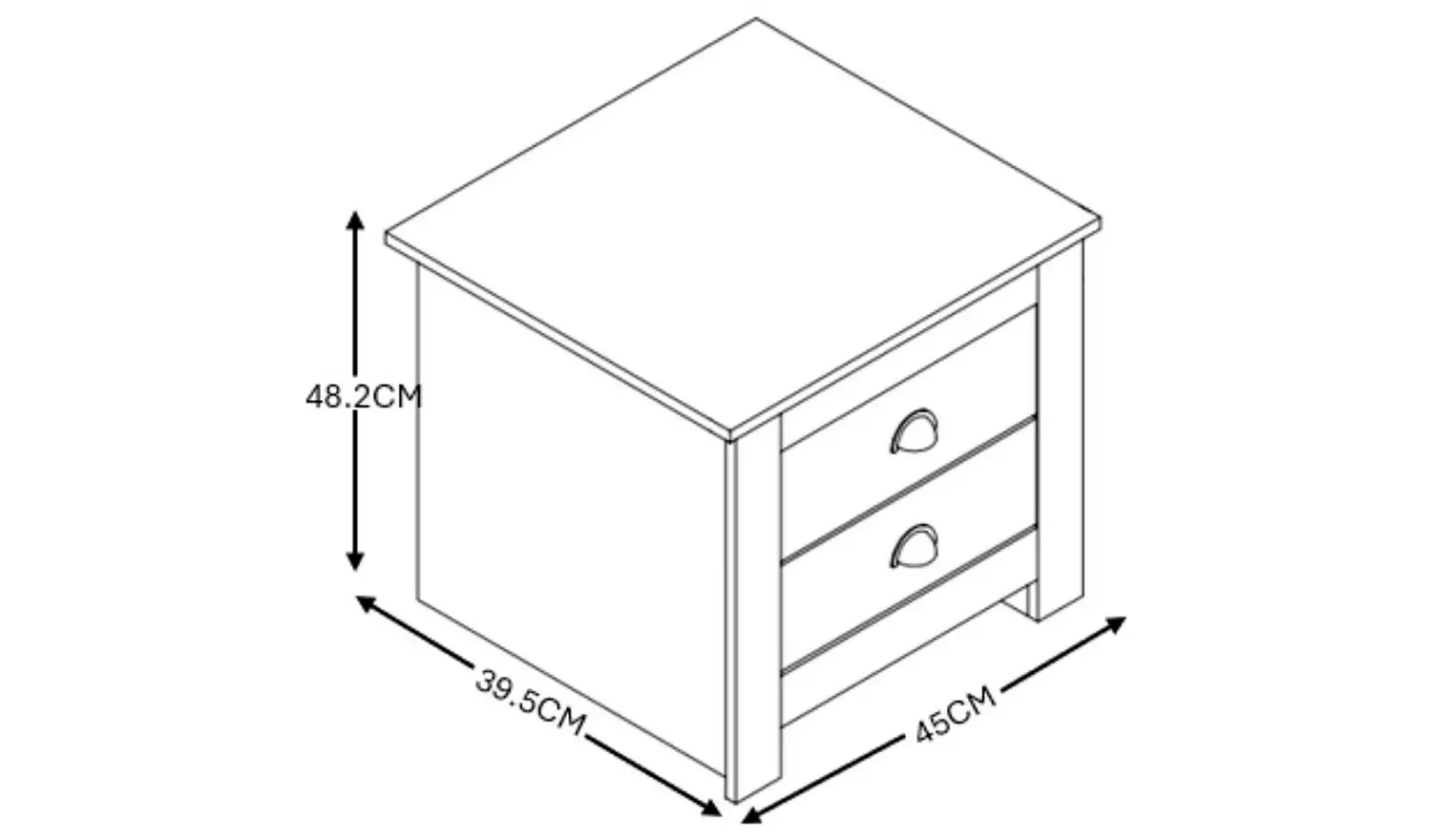 GFW Lancaster 3 Piece 2 Door Wardrobe Set - Blue