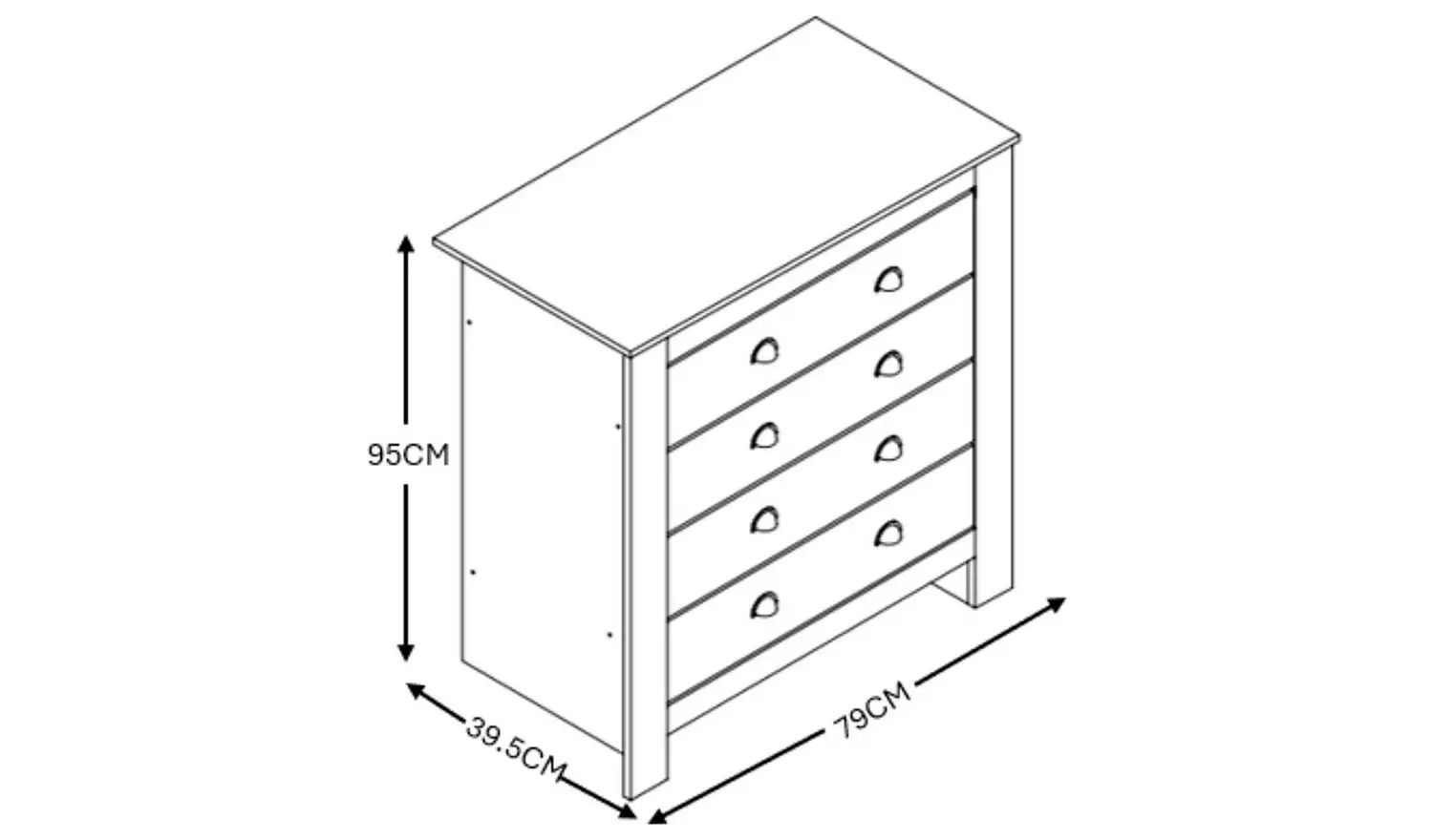 GFW Lancaster 3 Piece 2 Door Wardrobe Set - Blue